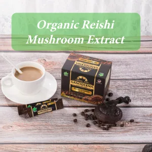 Ganoderma Coffee - Reishi Coffee Mix- Instant 2-in-1 Mushroom Coffee. All Natural Ganoderma Lucidum With Instant Coffee. A Non Sugar Dietary Supplement To Replace Regular Coffee - 30 sachets - Reishi Mushroom