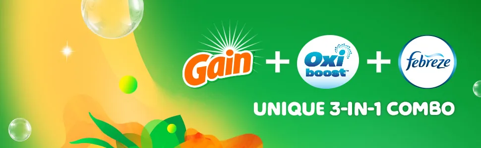 Gain Flings Laundry Detergent Soap Pods plus Aroma Boost, Island Fresh Scent, HE Compatible, 81 Count (Packaging May Vary) Laundry Detergent Flings, 81 count - Gain flings laundry detergent pacs with a unique 3-in-1 combo, featuring Oxi boost and Febreze