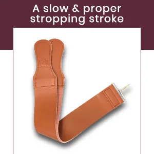 G.B.S Straight Razor Leather Strop Sharpening Strap 2.5" X 23.5" Grain Cowhide- Dual Straps with Swivel Used for Sharpening Razor, Knifes & Kitchen Cutlery Clip, Keeps Your Blade Sharp - SPN-T2G G.B.S Straight Razor Leather Strop Sharpening Strap 2.5