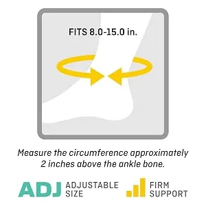 FUTURO Plantar Fasciitis Night Support, Adjustable - Measure the circumference approximately 2 inches above the ankle bone