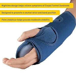 Futuro Night Wrist Support, Helps Provide Nighttime Relief of Carpel Tunnel Symptoms, Breathable, One Size - Nighttime design helps relieve symptoms of Carpal Tunnel Syndrome