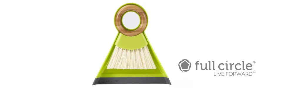 Full Circle and Brush Set, White Tiny Team Mini Dustpan White Brush Set - Full Circle, Cleaning Products, Cleaning Tools, Cleaning Supplies, Sponge, Dish Brush, Recycle