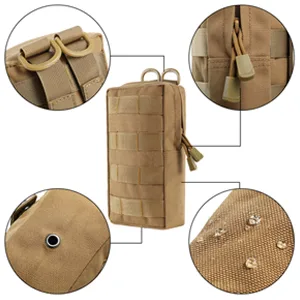 FRTKK 2 Pack Molle Pouches - Tactical Compact Water-Resistant EDC Pouch Bag Small Utility Pouch 2 Pack-Black - product information 7