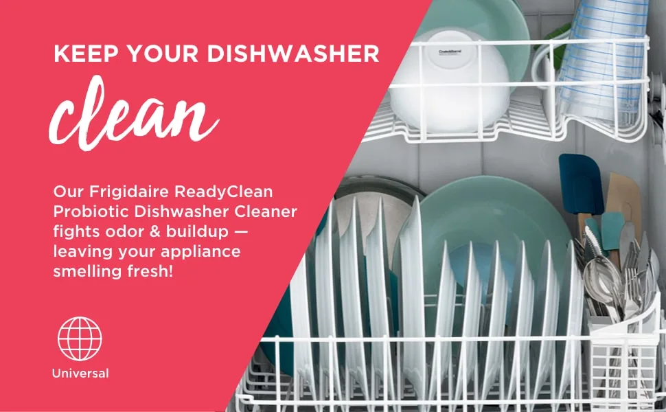 Frigidaire 10FFPROD02 Ready Clean Probiotic Dishwasher Cleaner, 6 Treatments - frigidaire probiotic dishwasher cleaner