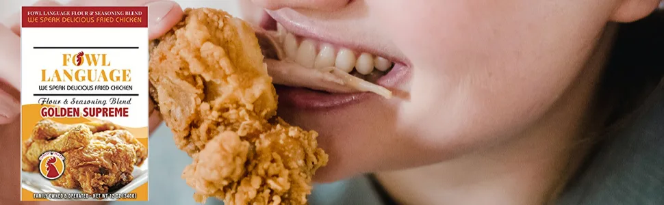 Fowl Language GOLDEN SUPREME Fried Chicken Batter Flour and Seasoning Mix - Fowl Language