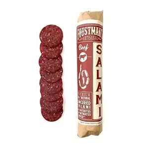 Foustman's Salami (Beef) Artisanal, Nitrate-Free, Naturally Cured - beef salami