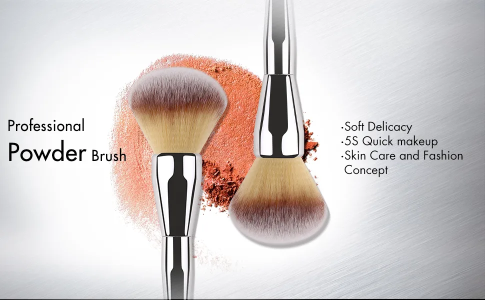 Foundation Brush,Daubigny Large Powder Brush Flat Arched Premium Durable Kabuki Makeup Brush Perfect For Blending Liquid,Cream and Flawless Powder,Buffing, Blending,Concealer  - makeup brush foundation brush powder brush