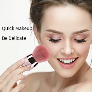 Foundation Brush,Daubigny Large Pink Powder Brush Flat Arched Premium Durable Kabuki Makeup Brush Perfect For Blending Liquid,Cream and Flawless Powder,Buffing, Blending,Concealer  - powder brush foundation brush makeup brush