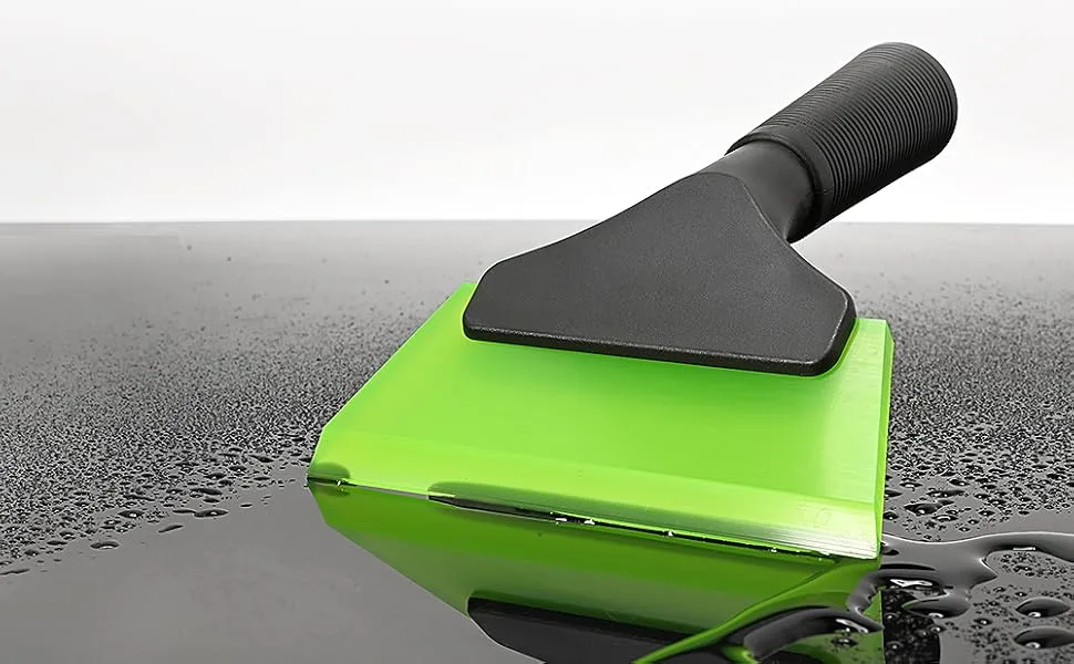 FOSHIO Small Squeegee with 5 Inch Green Rubber Blade Mini Wiper Window Tinting Tools for Mirror Glass Window Cleaner with Non-Slip Handle - squeegee, shower squeegee, squeegee for shower glass door, shower squeegee for shower doors