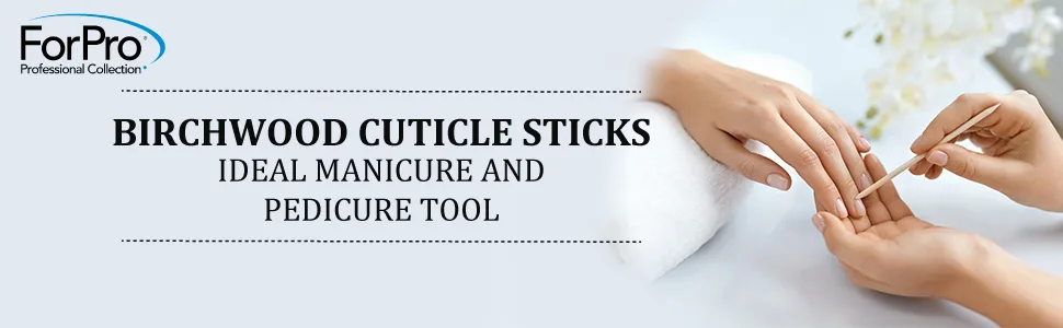 ForPro Birchwood Cuticle Sticks, Double Sided, Multi-Purpose Cuticle Pusher for Manicures and Pedicures, 7 L, 500-Count 500 Count (Pack of 1) - ForPro Birchwood Cuticle Sticks, Double Sided, Multi-Purpose Cuticle Pusher