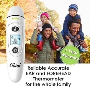 Forehead Thermometer for Adults and Kids - Ear Forehead - 2020 Revolutionized Algorithm - Clinical Accuracy Instant Read Digital Infrared Thermometer - Thermometer for Adults Forehead and Ear