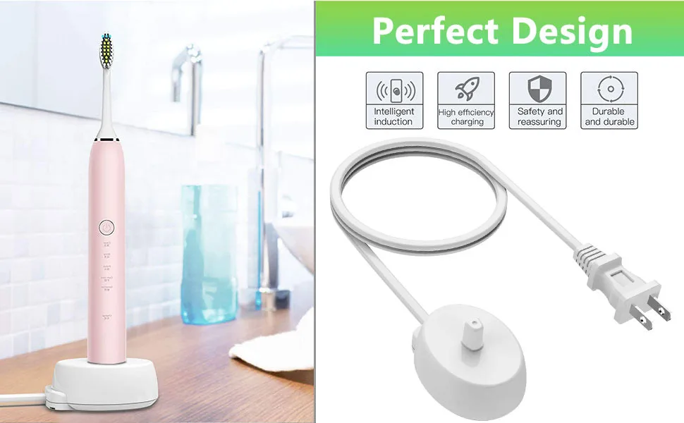 for Oral B Electric Toothbrush Replacement Charger Power Cord Supply Inductive Charging Base Model 3757 Portable Environmental ABS for Travel - product information 3