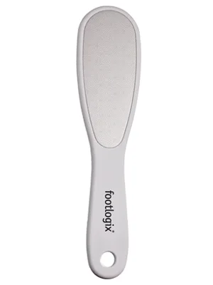 FOOTLOGIX Double Sided File with Rubberized Handle - retail foot file, file for callus