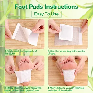 Foot Pads, 100 Foot Pads and 100 Adhesive Sheets for Foot and Body Care Sleep Better | All Natural - How to Use Foot Pads