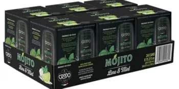 Fonti Di Crodo Limonata, Italian Sparkling Lemonade, 11.2 Oz. Cans (Pack of 24) - Mojito