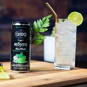 Fonti Di Crodo Limonata, Italian Sparkling Lemonade, 11.2 Oz. Cans (Pack of 24) - Mojito