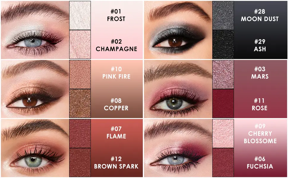 FOCALLURE 2 Pcs Shimmer Cream Eyeshadow Stick,Brightener Eyeshadow Pencil Crayon,Highlighter Eye Shadow Stick Sets with Crease-proof Formula,Long Lasting Waterproof Eye Shadow Make Up(Twilight) - product information 21