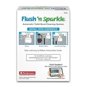 Fluidmaster 8300 Flush 'n Sparkle Automatic Toilet Bowl Cleaning System with Bleach Cartridge - product information 2