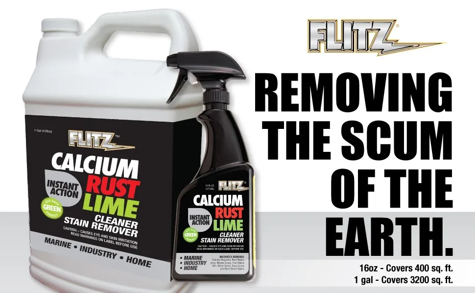 Flitz CR01606 Instant Remover 16oz, Light Brown (CR 01606) Single - Calcium Lime Rust 1
