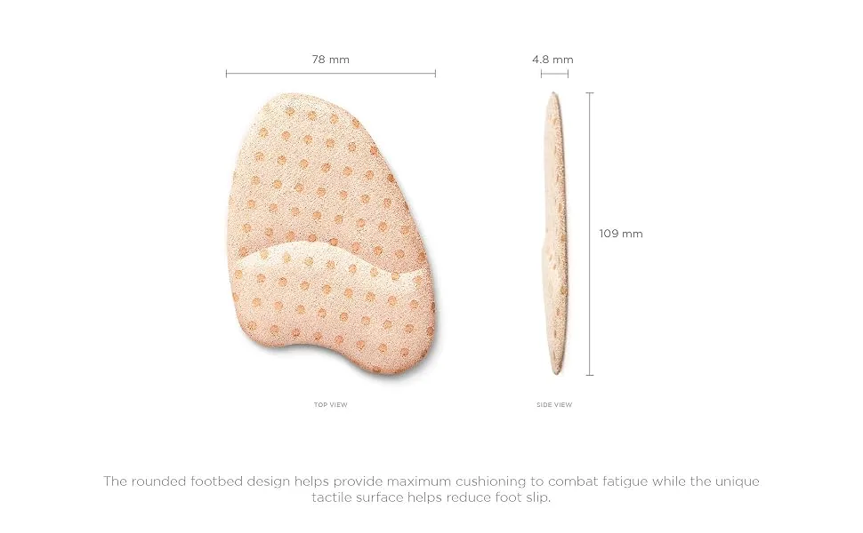 FLEXZENSE Anti-Sliding Pads Open Toe | Maximum Cushioning and Reduce Foot Slip | 1 Pair (Champagne Gold) - ANTI-SLIDING PADS OPEN TOE Champagne Gold Product Dimension