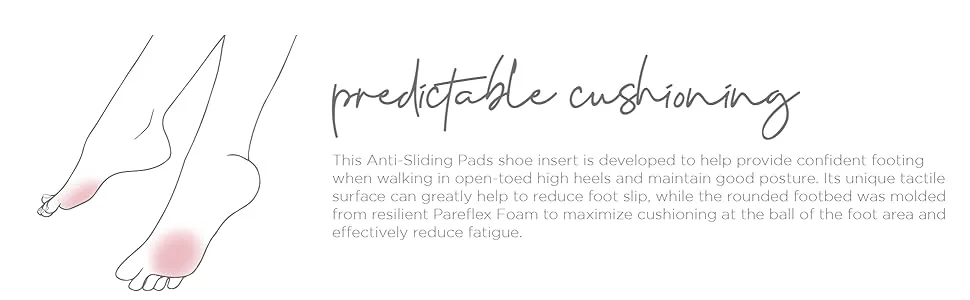FLEXZENSE Anti-Sliding Pads Open Toe | Maximum Cushioning and Reduce Foot Slip | 1 Pair (Champagne Gold) - ANTI-SLIDING PADS OPEN TOE Product Story