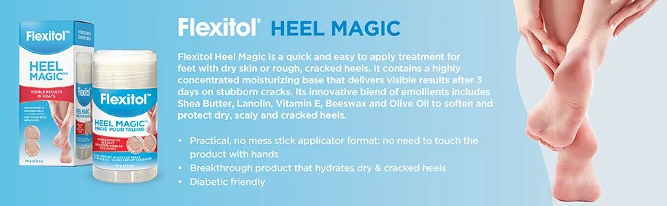 Flexitol Heel Magic For Dry Skin or Rough Heels with Shea Butter & Vitamin E, 2.5 Ounce - Heel Magic
