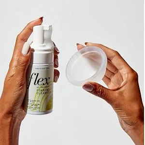 Flex Foaming Cup Wash | Menstrual Cup Wash for Silicone Period Cups and Discs | 3.4 oz | pH-Balanced | Safe for Use on Entire Body (Original) - menstrual cups menstrual cup menstrual disc menstrual cup sterilizer menstrual cup cleaner