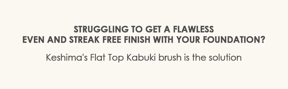 Flat Top Kabuki Foundation Brush By KESHIMA - Premium Makeup Brush for Liquid, Cream, and Powder - Buffing, Blending, Flawless Face Brush Regular - flat top kabuki brush foundation brush for even and streak free finish