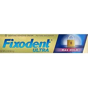 Fixodent Ultra Max Hold Denture Adhesive, 2.2 oz, (Packaging may vary) - product information 1