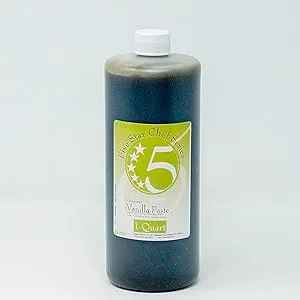 Five Star Chef Gourmet Vanilla Paste, 32 Fluid Ounce - Vanilla Vanilla Paste Baking Bakery Madagascar Vanilla cookies cake biscotti Van Vanillin
