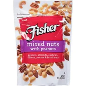 Fisher Snack Tex Mex Trail Mix, 30 Ounces, Hot and Spicy Peanuts, Almonds, Salsa Corn Sticks, Sesame Sticks, Chili Bits, Pepitas Tex Mex 30 Ounce - mixed nuts