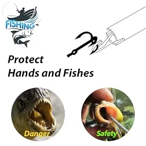 Fish Hook Remover, Easy Reach and Portable Aluminum Fish Hook Remover Tool, Pro Fishing Hooks Extractor, Squeeze-Out Fish Hook Separator Tools Multiple Choice Fast Decoupling No Injury Blue - Fish hook remover