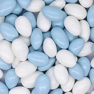 FirstChoiceCandy Jordan Almonds (1 Pound, Assorted Pastel Colors) 1 Pound (Pack of 1) Assorted Pastel Colors - w and blue jordan