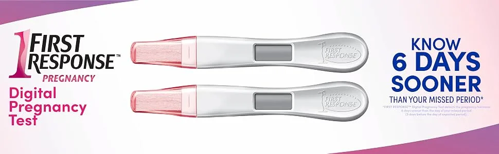 First Response Gold Digital Pregnancy Test, 2 Pack 1 - first response pregnancy digital pregnancy test know 6 days sooner than your missed period