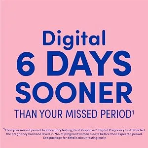 First Response Gold Digital Pregnancy Test - digital 6 days sooner than your missed period
