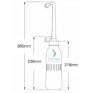 First Days Maternity - Pink Peri Bottle, Large 650ml Capacity - New Mum Essential Item for Postpartum Recovery - Hospital Bag Must Have - Peri bottle sizing