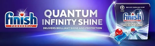 Finish Quantum Infinity Shine - 70 Count - Dishwasher Detergent - Powerball - Our Best Ever Clean and Shine - Dishwashing Tablets - Dish Tabs (Packaging May Vary) - Quantum Infinity Shine - delivers brilliant shine and protection