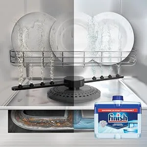 Finish Dual Action Automatic Dishwasher Cleaner, Fights Grease & Limescale, 8.45 Ounce - Finish Dishwasher Cleaner