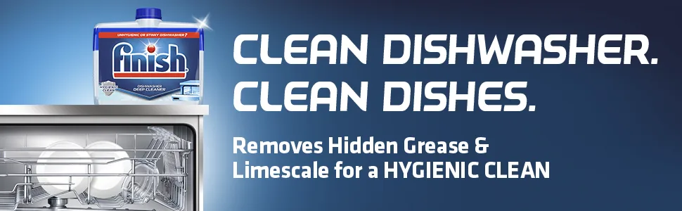 Finish Dual Action Automatic Dishwasher Cleaner, Fights Grease & Limescale, 8.45 Ounce - In Wash machine cleaner