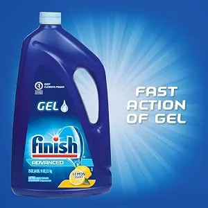 Finish Dishwasher Detergent Gel Liquid, Lemon Scent, 75oz - dishwasher soap, dishwashing, dishwashing detergent, dishwashing liquid, finish detergent