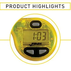 FINIS Tempo Trainer Pro Audible Metronome Pacing Device , Yellow/Blk, Small - product information 5