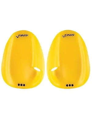 FINIS Floating Agility Paddles Large for Swim Training, Yellow - Agility Paddle Large