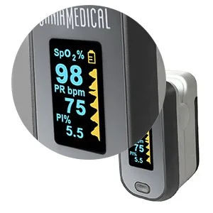 Finger Pulse Oximeter, (SpO2) Blood Oxygen Saturation Monitor with Pulse Rate Measurements and Pulse Bar Graph, Digital Reading LED Display - fingertip oximeter