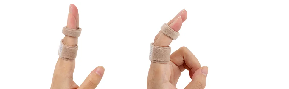 Finger Buddy Wraps, 12 PCS Finger Loops Tapes for Broken, Jammed, Swollen Finger or Dislocated Joint, Splints Brace for Pinky Ring Middle Index Trigger Finger, Toe Strap Bandage 2# - 2 finger tapes