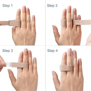 Finger Buddy Wraps, 12 PCS Finger Loops Tapes for Broken, Jammed, Swollen Finger or Dislocated Joint, Splints Brace for Pinky Ring Middle Index Trigger Finger, Toe Strap Bandage 2# - easy to ues