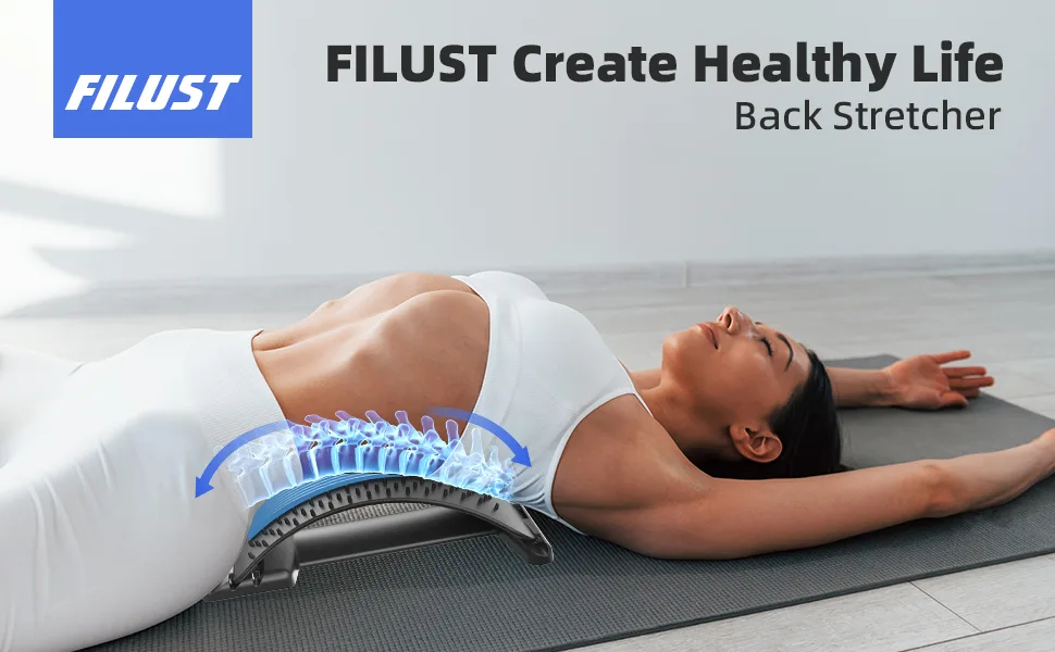 FILUST Back Stretcher for Lower Back Pain Relief, Back Cracking Device, Multi-Level Back Massager Back Cracker Board, Spine Stretcher Pain Relief for Herniated Disc, Sciatica, Scoliosis - A+-1