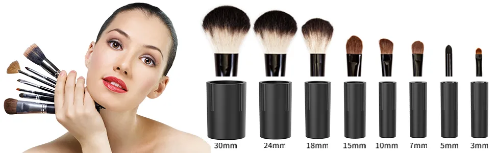 Fesmey Makeup Brush Automatic Cleaner Machine,Super-Fast Electric Brush Cleaner Spinner Dryer with 8 Size Collars,Automatic Brush Cleaner Spinner Makeup Brush Tools (Black) - electric makeup brush cleaner