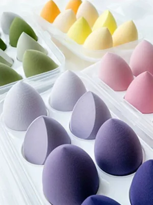 FERYES Makeup Sponge Holder  Shatterproof Eco-Friendly Silicone Beauty Make Up Blender Case for Travel - Khaki - sponge holder fits for all size makeup sponges