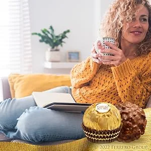 Ferrero Rocher Fine Hazelnut Milk Chocolate, 42 Count, Chocolate Candy Gift Box, 18.5 oz - Make Any Moment Special