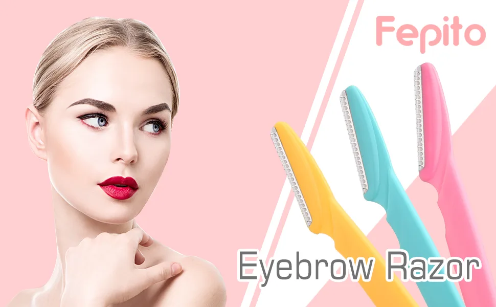 FEPITO 20Pcs Eyebrow Razor Shaper Shavers Trimmers for Women and Men Face Hair Removers Multipurpose Exfoliating Face Razor - product information 1